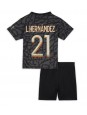 Paris Saint-Germain Lucas Hernandez #21 Alternativní dres pro děti 2023-24 Krátký Rukáv (+ trenýrky)